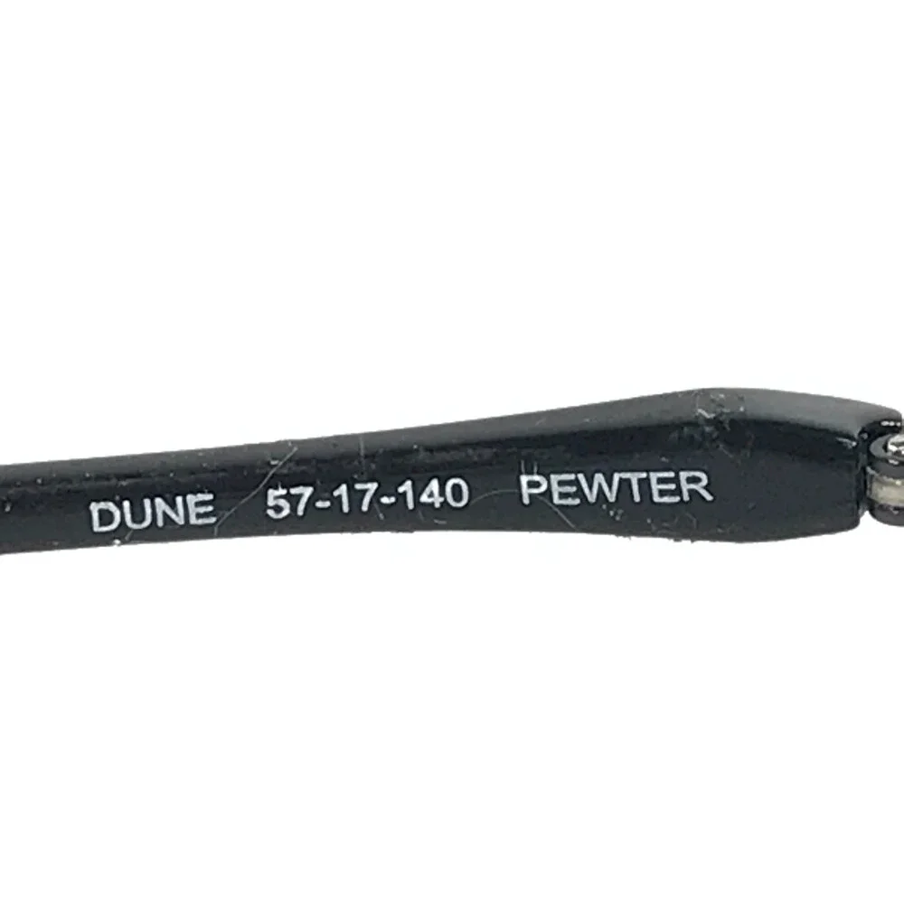 Denali Eyeglasses Frames DUNE PEWTER Gray Black Pilot Wire Rim 57-17-140